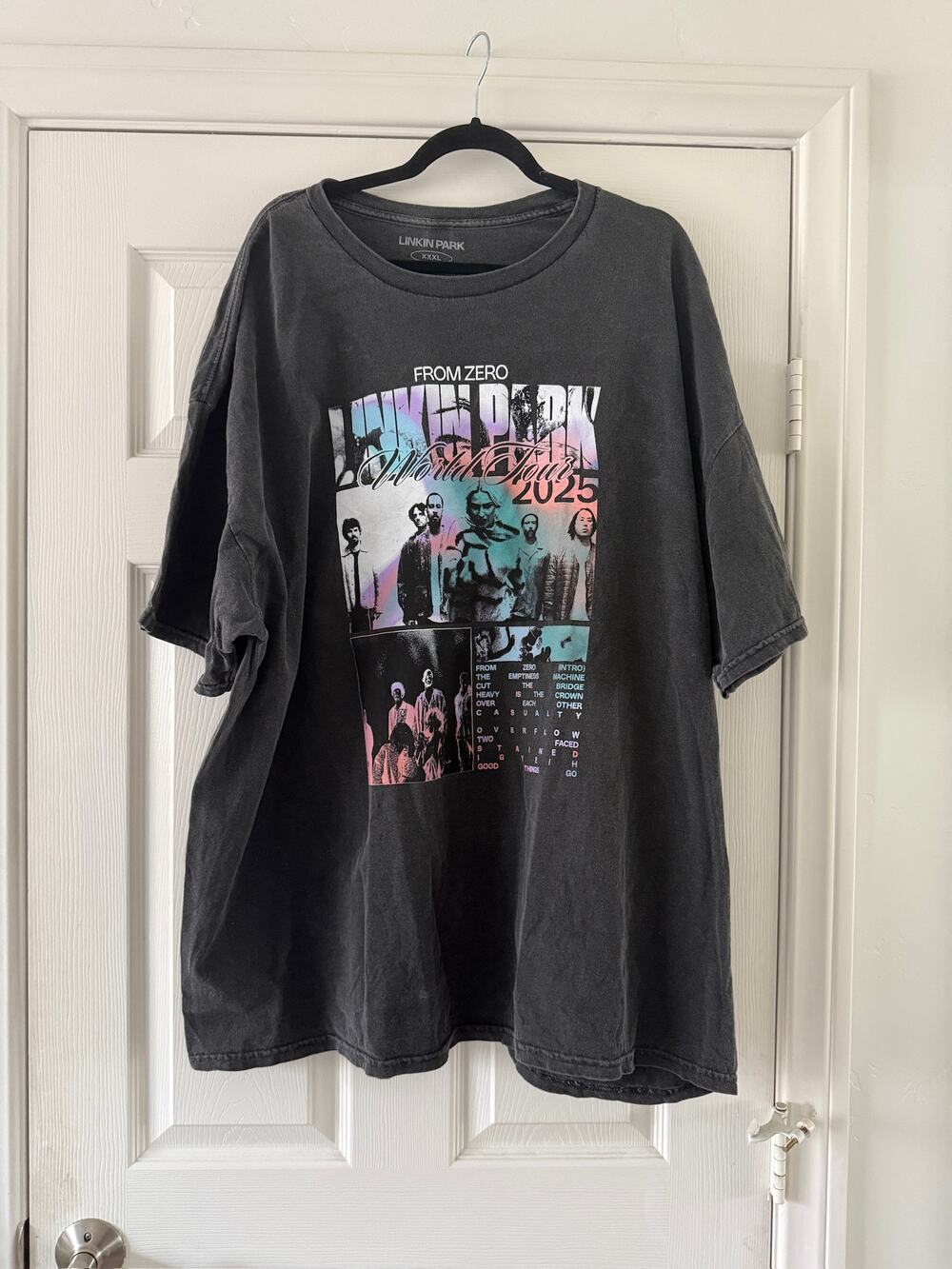 linkin park from zero world tour 2025 band tee shirt gray unisex size xxx-large